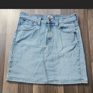 Levi's Light Blue Denim A-Line Mini Skirt